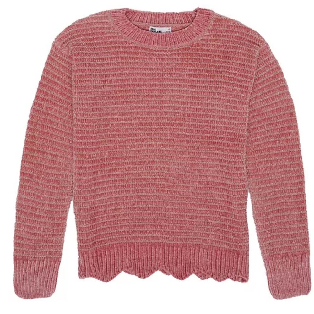 Epic threads sparkle sweater pink gold lurex